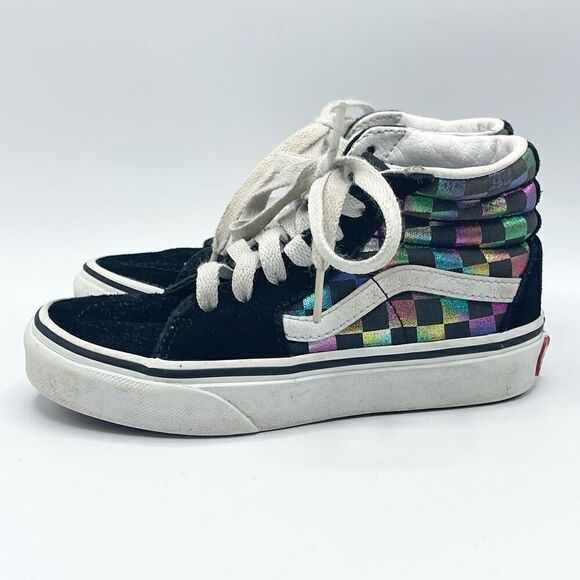 Vans Old Skool Metallic Rainbow Sk8-Hi lace up sneakers - Kids US 11.5 - Picture 4 of 9